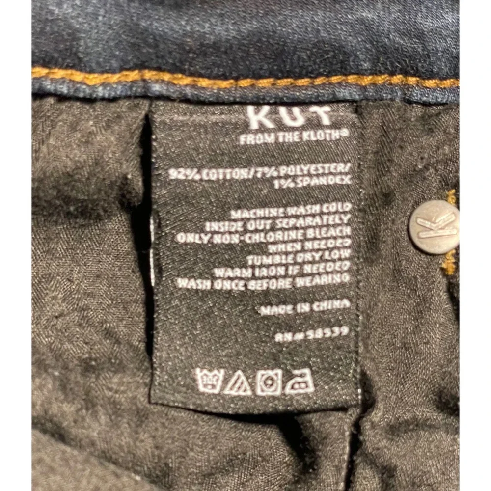 KUT From‎ The Kloth Womens Cropped Bootcut Jeans Dark Wash Denim Size 16P